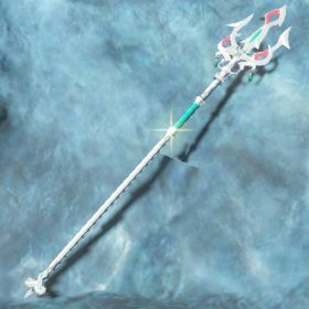 A picture of a ceremonial trident from BoTW.