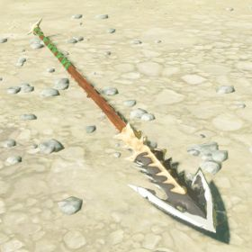 A picture of a enhanced lizal spear from BoTW.
