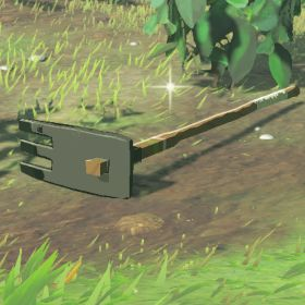 A picture of a farming hoe from BoTW.