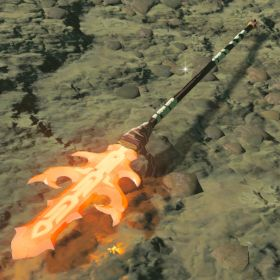 A picture of a flamespear from BoTW.