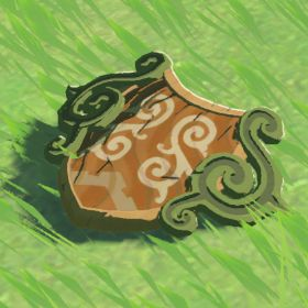 A picture of a forest dweller's shield from BoTW.