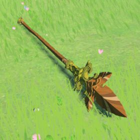 A picture of a forest dweller's spear from BoTW.