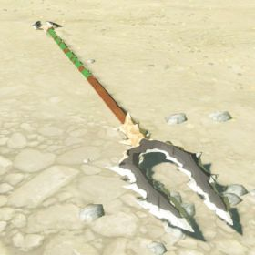 A picture of a forked lizal spear from BoTW.