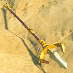 A picture of a gerudo spear from BoTW.