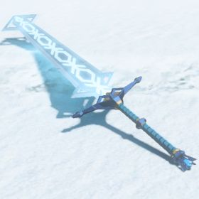 A picture of a great frostblade from BoTW.