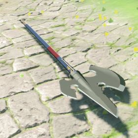 A picture of a knight's halberd from BoTW.
