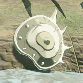 A picture of a lizal shield from BoTW.