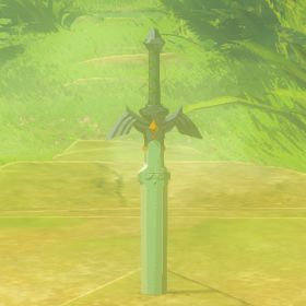 A picture of a master sword from BoTW.