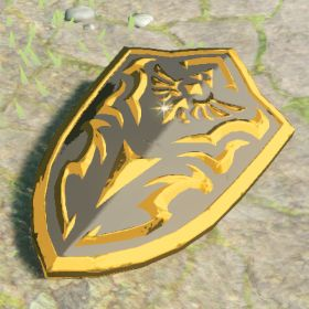 A picture of a royal shield from BoTW.