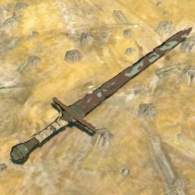A picture of a rusty broadsword from BoTW.
