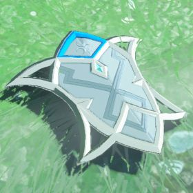 A picture of a silver shield from BoTW.