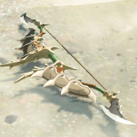 A picture of a steel lizal bow from BoTW.