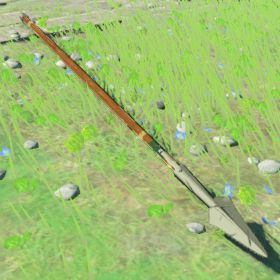 A picture of a traveler's spear from BoTW.