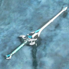 A picture of a zora sword from BoTW.